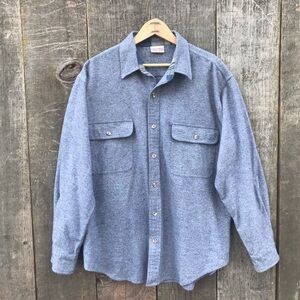 Vintage 90s Field & Stream Gray Chamois Flannel Button Up Shirt XL